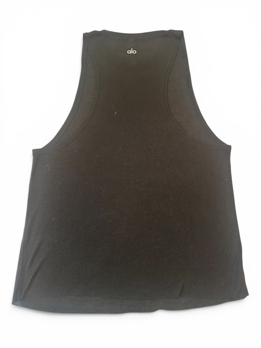 Alo Yoga Black Ribbed Tank